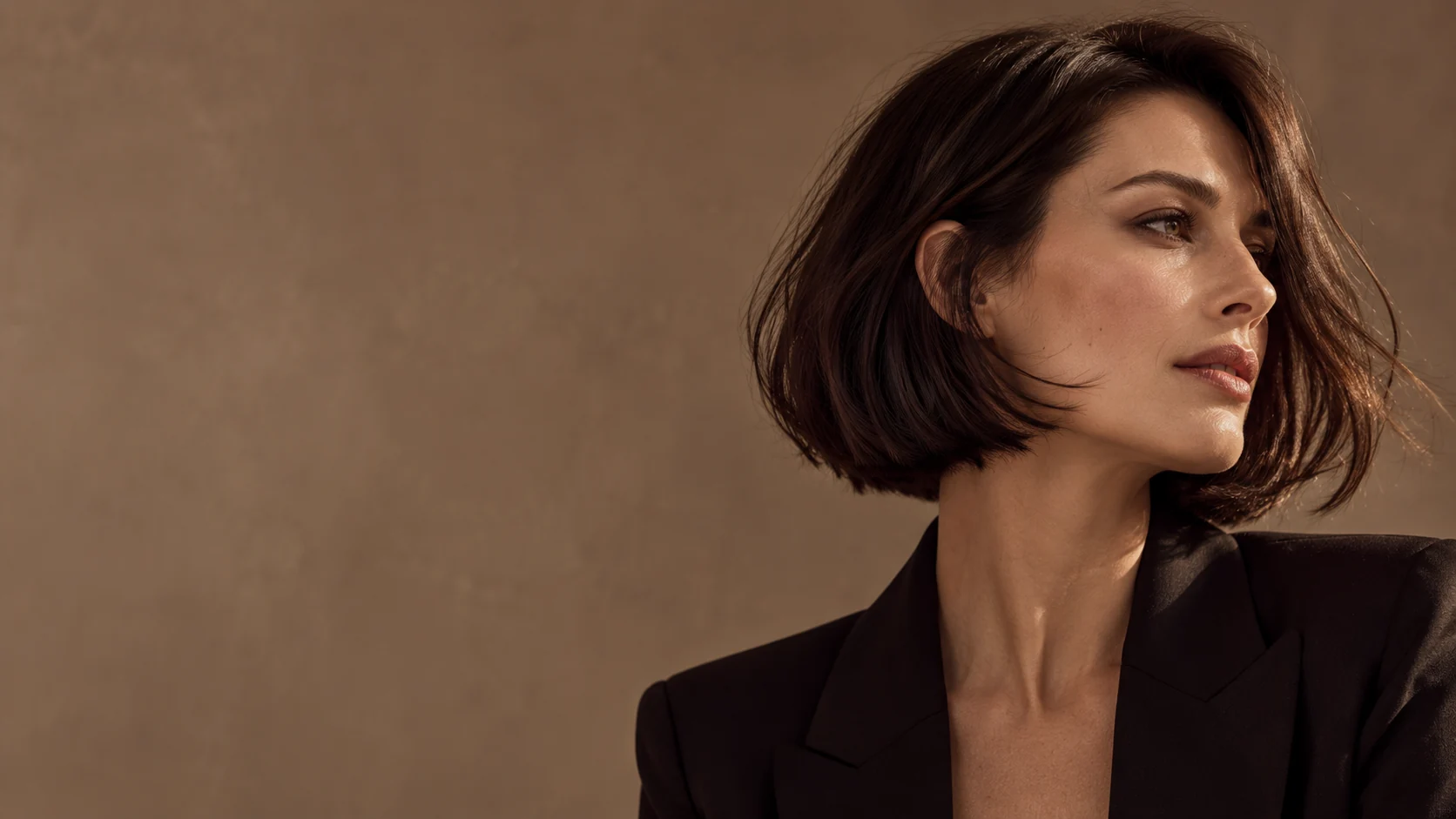 Inspiration coiffure : carré brun sculpté et mouvement naturel